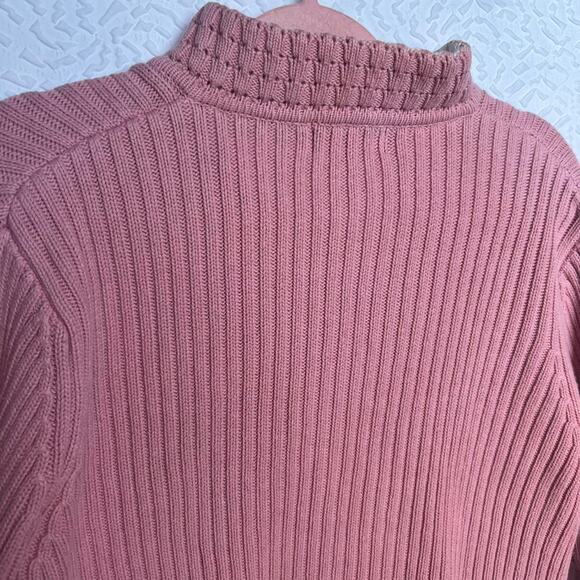 Pink 100 cotton quarter zip sweater - Picture 7 of 8